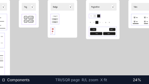 Pocket Figma's design component canvas and zoom controls in a PSP-sized framebuffer